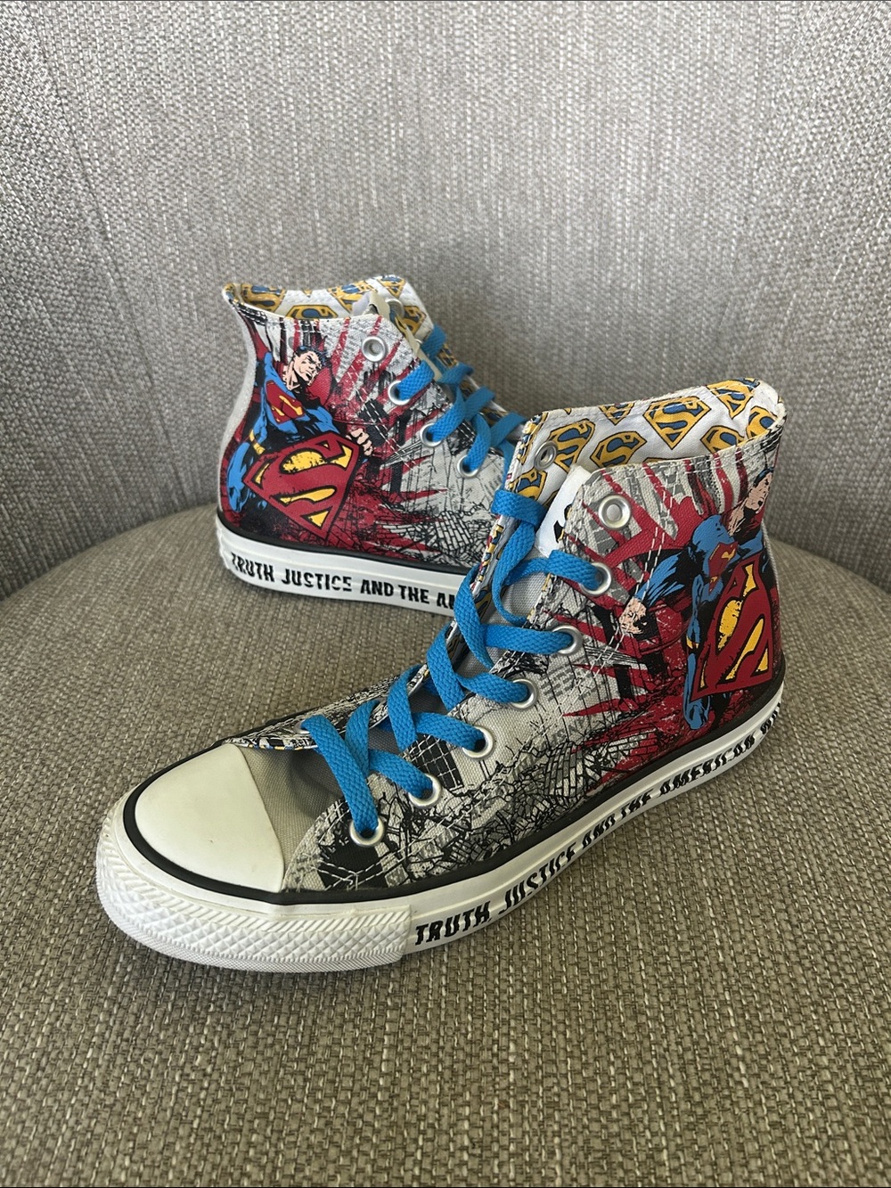 DC Comics x Converse Chuck Taylor All Star High "The Man of Steel" Sneakers